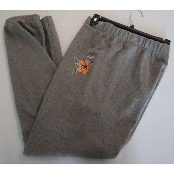 Hurley 3HP05080755 Women's Sz Large Gray Heather May Fleece Jogger Sweatpants - Picture 6 of 8